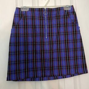 Purple plaid skirt